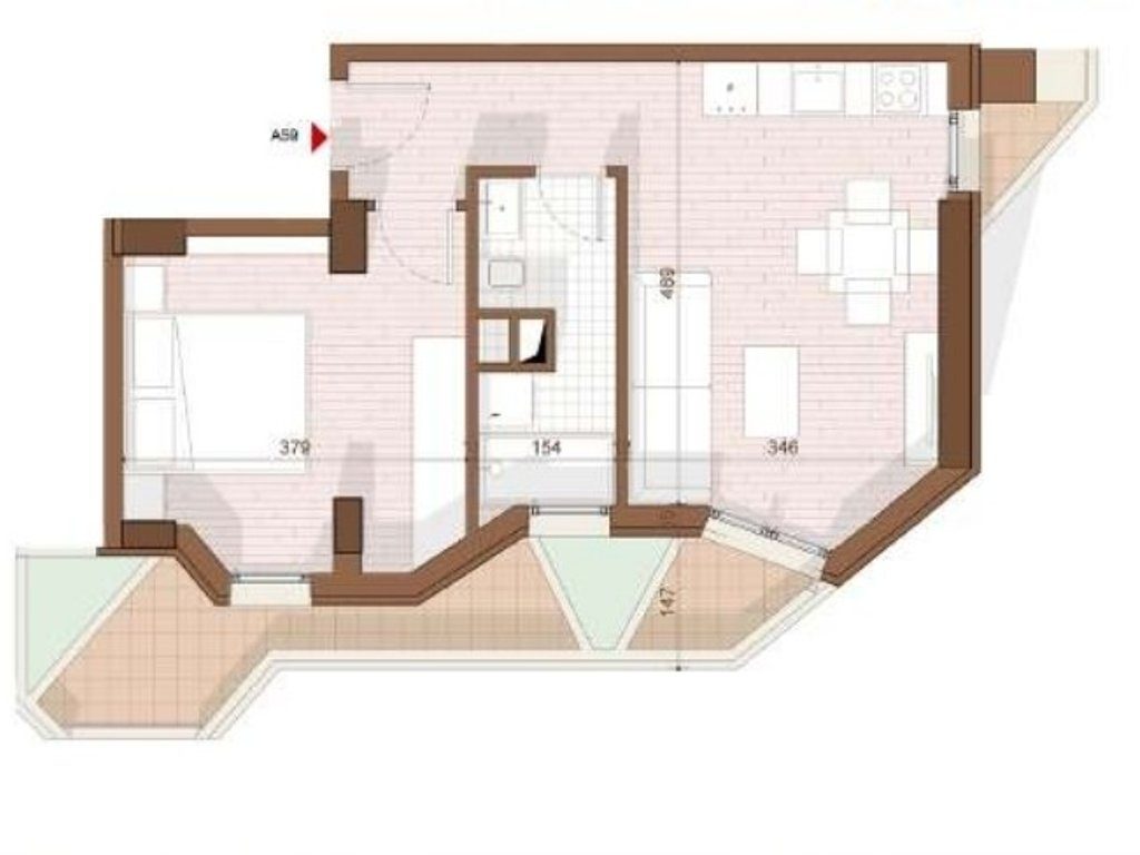 SHITET APARTAMENT 1+1+ VERANDE NE SHENGJIN