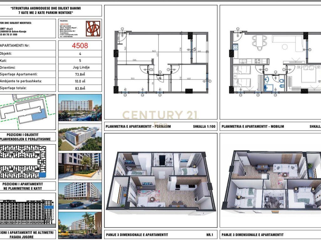 APARTAMENT 2+1 PER SHITJE TEK VM REZIDENCE (FAZA E 2 ) NE GOLEM !