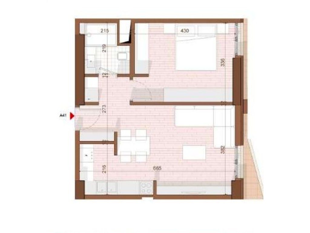 SHITET APARTAMENT 1+1 NE SHENGJIN