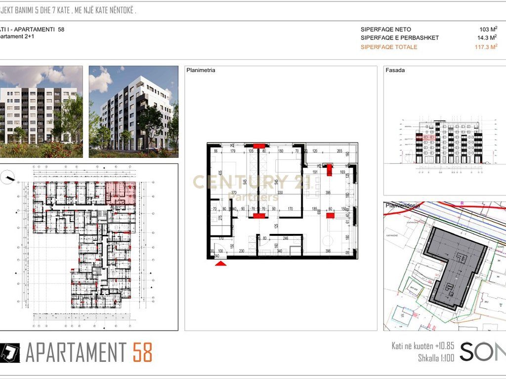APARTAMENT 2+1+2 PER SHITJE NE PLATINIUM II RESIDENCES NE PASKUQAN
