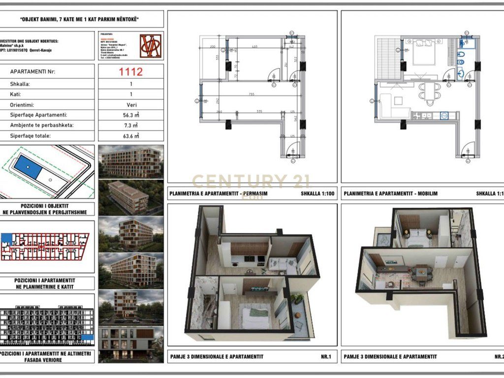 Shesim apartament 1+1  në Rezidencën "Vista Mare" , Qerret – Pagesë me Këste !