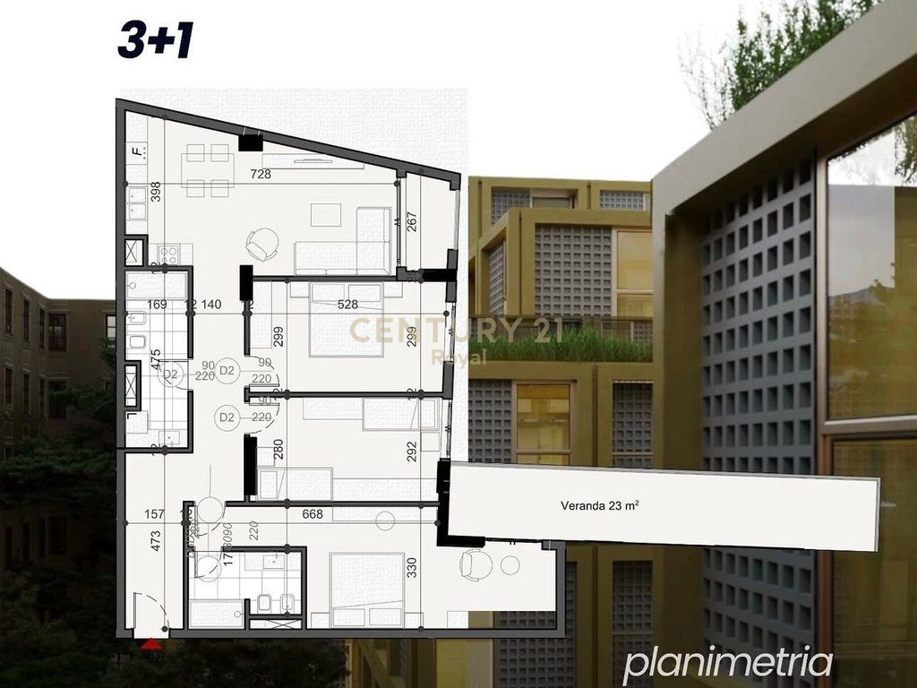 Shitet Apartament 3+1+2  tek Dispanceria – Rruga Siri Kodra