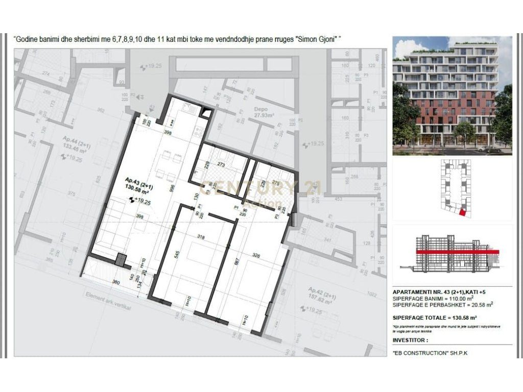 OKAZION!!! Shesim apartament  2+1 Meis Garden Residence!