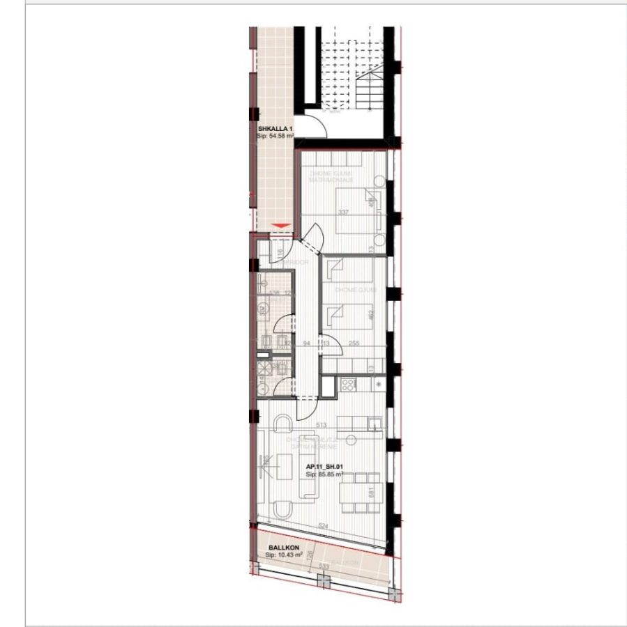 SHITET APARTAMENT 2+2+POST PARKIMI,NE REZIDENCEN "VLORA MARINA"!