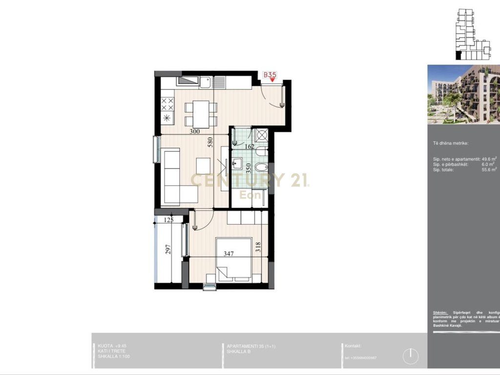 Apartament 1+1 Për Shitje tek Rezidenca Perla E Bregut, Golem !