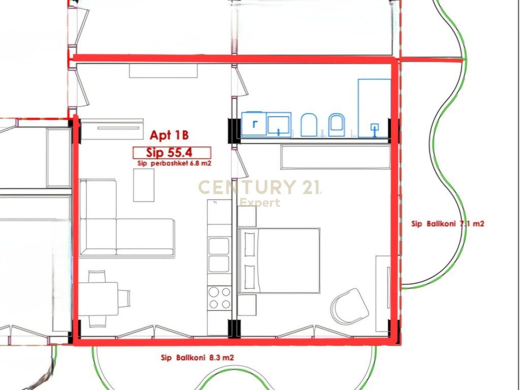 APARTAMENT 1+1+POST PARKIMI PËR SHITJE NË GOLEM