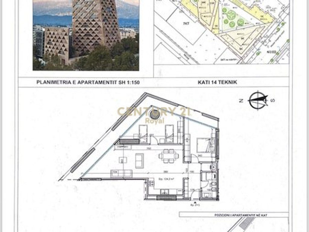SHITET APARTAMENT 2+1 TEK TIRANA TOWER