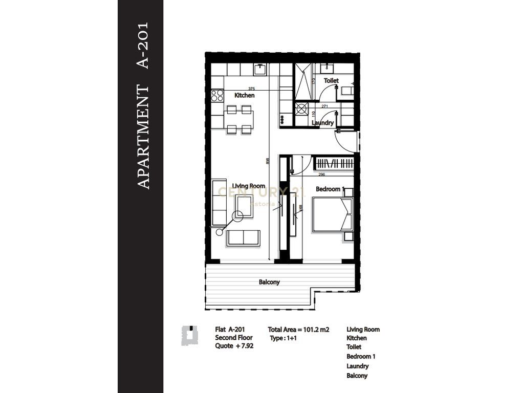 SHITET APARTAMENT 1+1 NE GREEN TERRACE RESIDENCE, PALASE