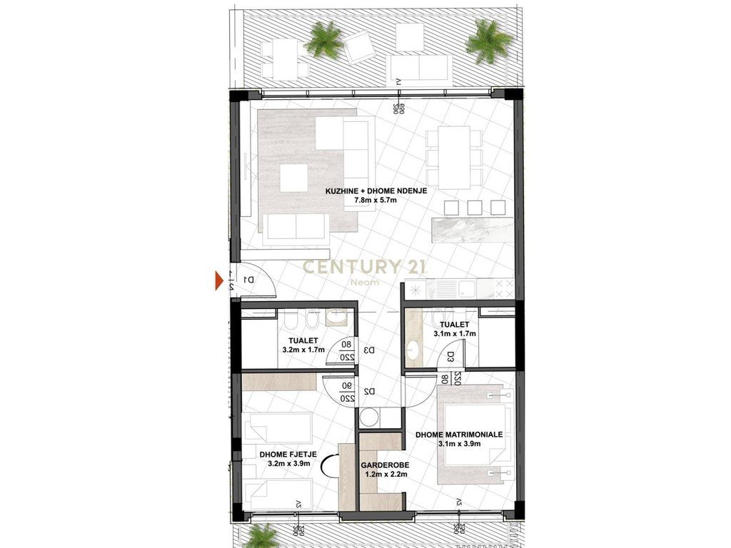 SHITET APARTAMENT 2+1+2 TEK EAST SIDE RESIDENCE!