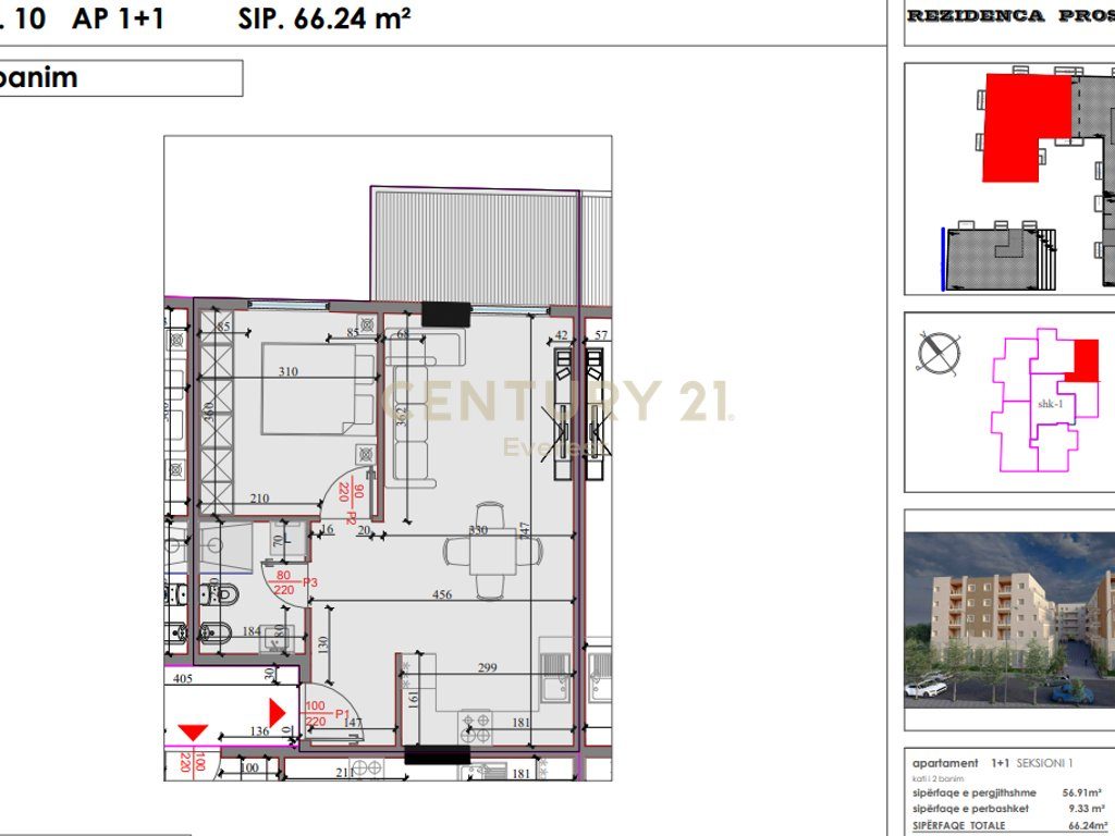LIQENI I PASKUQANIT, SHESIM APARTAMENT 1+1