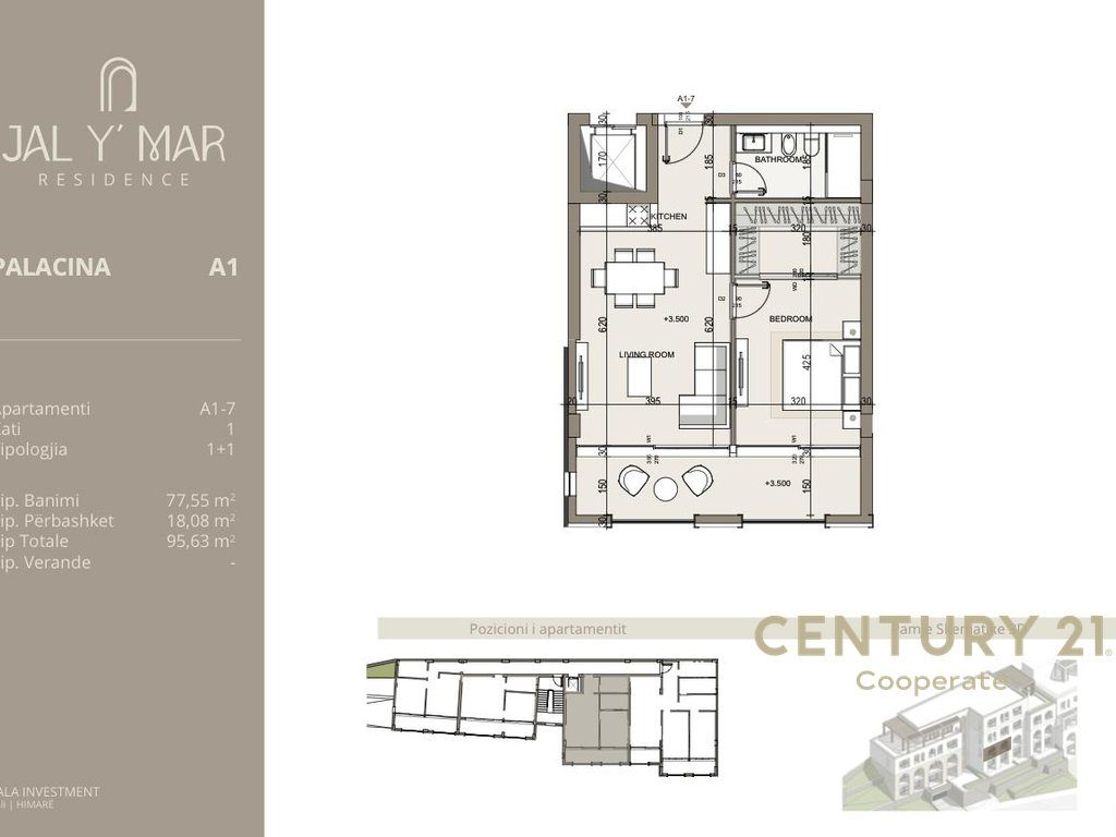 APARTAMENTI FUNDIT  1+1 NË KOMPLEKSIN JAL Y MAR RESIDENCE!