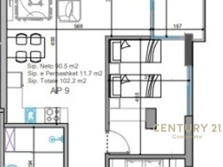 SHESIM APARTAMENT 1 + 1 NË RADHIME