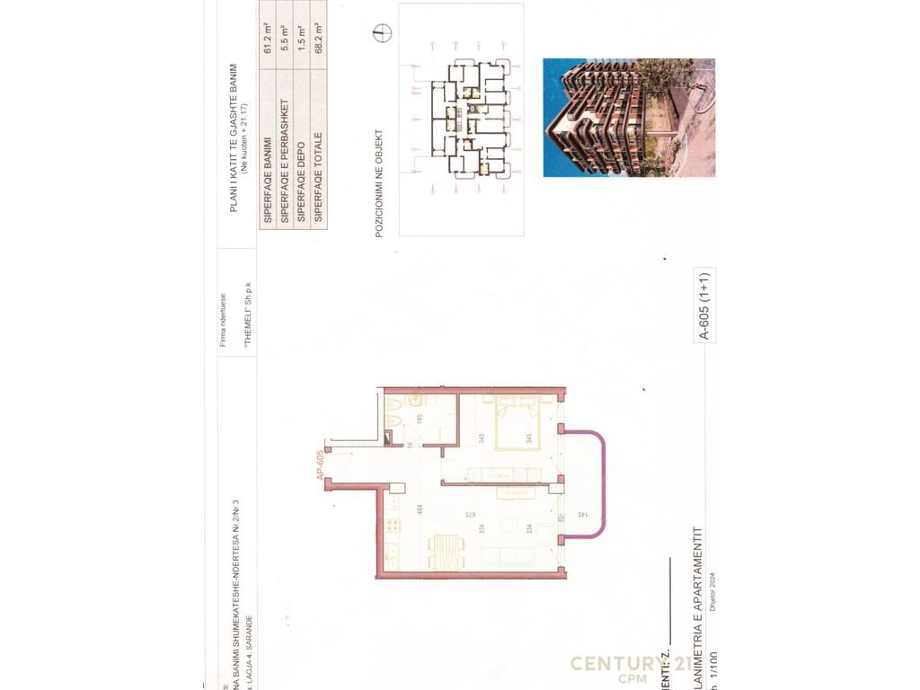 SARANDE SHESIM APARTAMENT 1+1 ME PAMJE NGA DETI ,100 METRA LARG DETIT , MUNDESI PER PAGESA ME KESTE