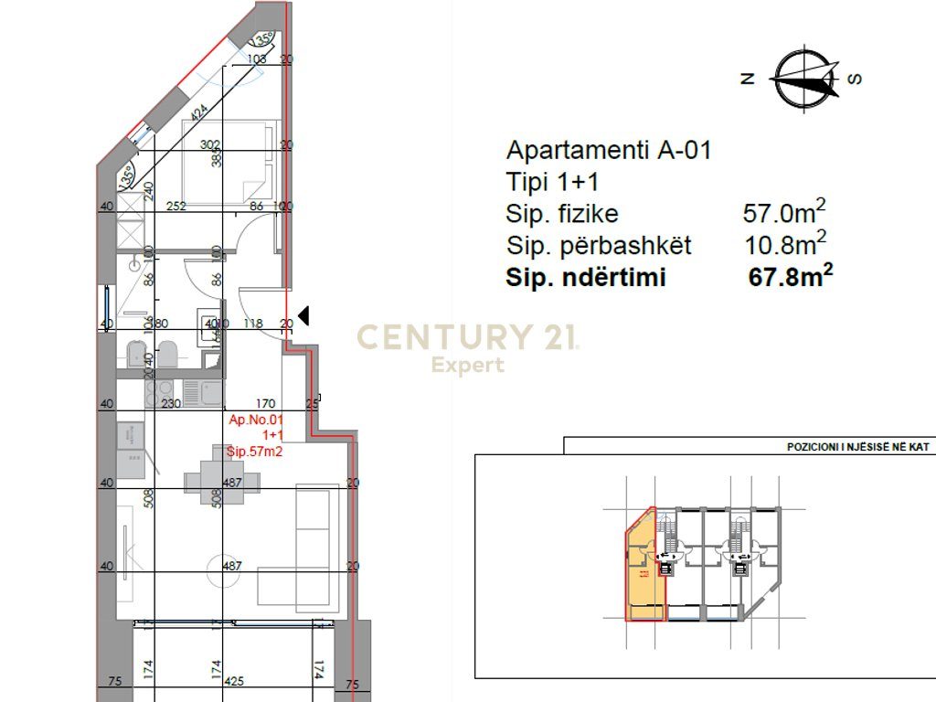 APARTAMENTE 1+1 PER SHITJE, GJIRI I LALZIT !!