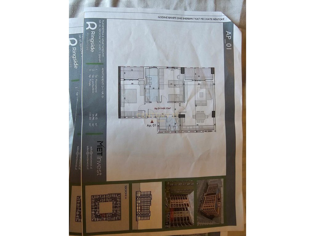 SHITET APARTAMENT 2+1+2 TEK REZIDENCA " RING SIDE " , PASKUQAN !!
