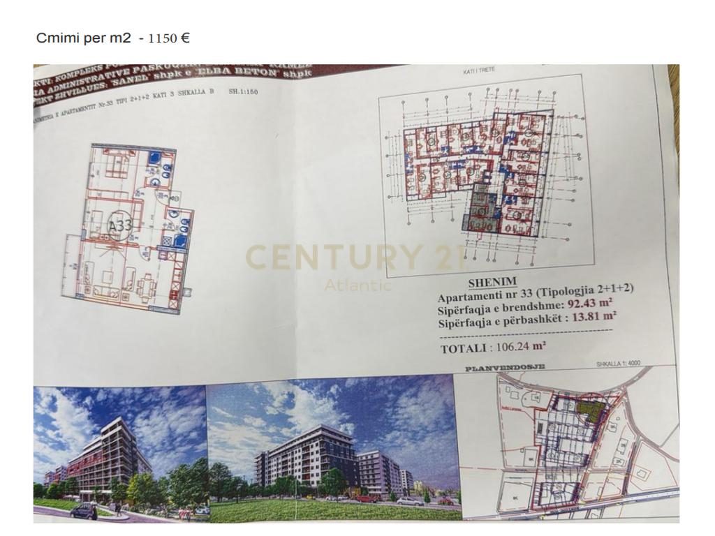 Shitet apartament 2+1+2 tualete – Space City Residence, Paskuqan