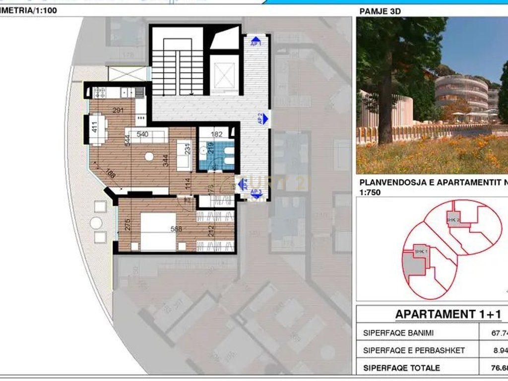 SHITET APARTAMENT 1+1 TEK "WHITE HILL RESIDENCE" NE CURRILA, DURRES!
