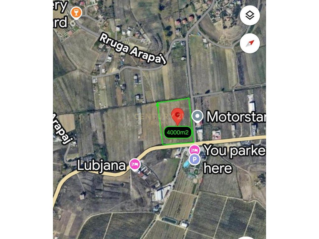SHITET TOKE 4000m2 BUZE RRUGES KRYESORE NE ARAPAJ, DURRES.