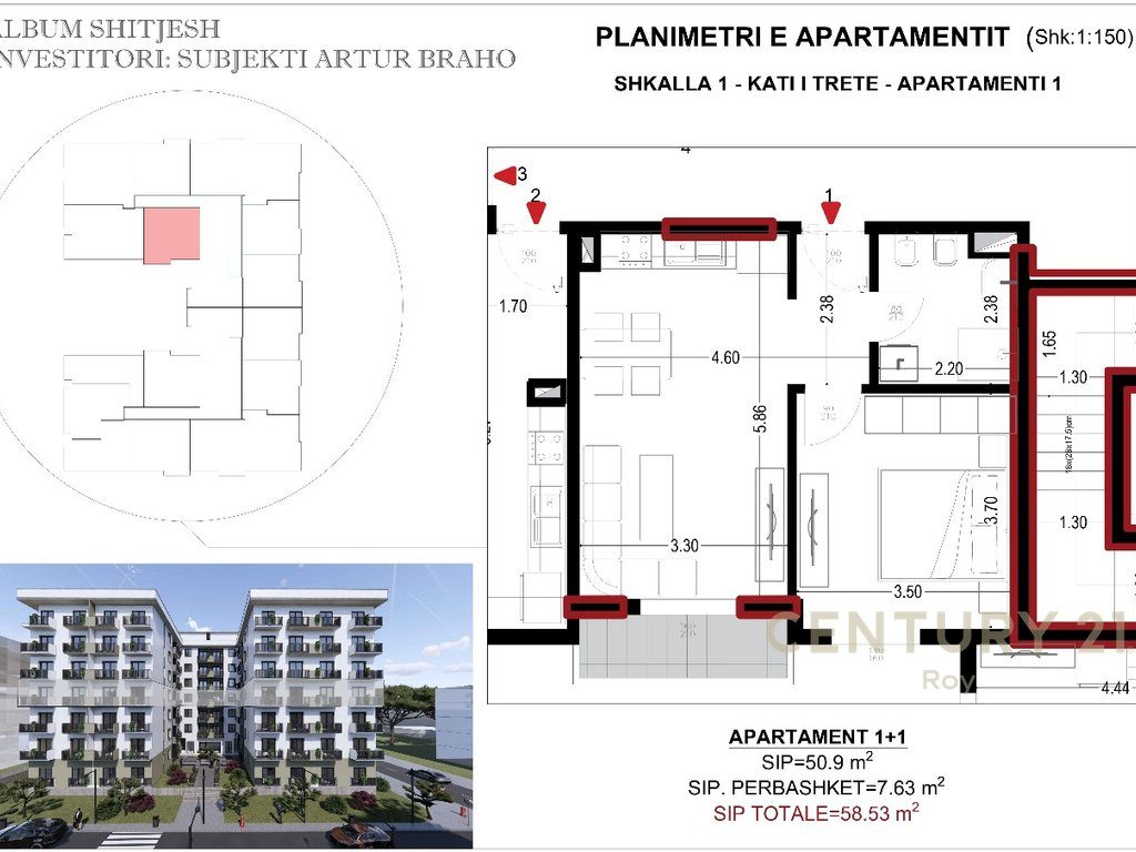 APARTAMENT 1+1 PER SHITJE NE GOLEM!MUNDESI PAGESE ME KESTE!
