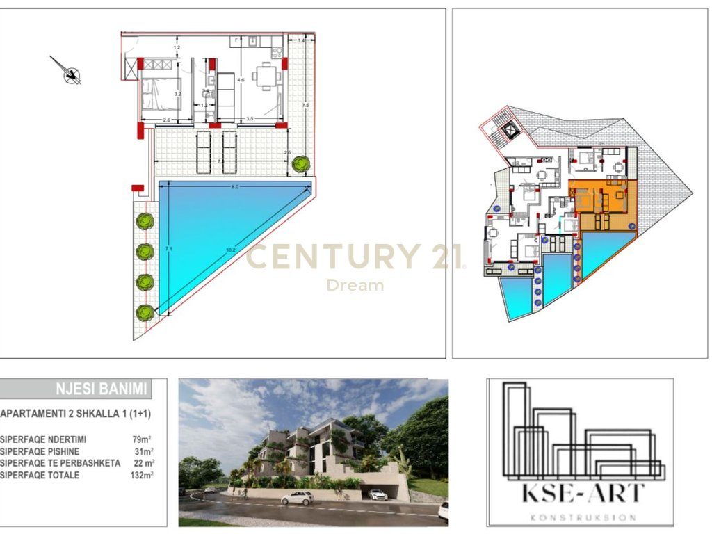 SHITET APARTAMENT 1+1 ME PISHINE TEK REZIDENCA '' RADHIMA'', VLORE ‼️