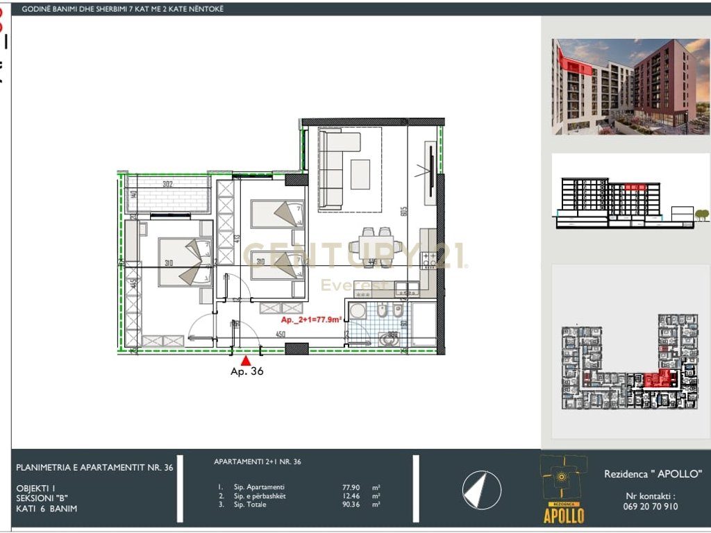 Rezidenca Apollo Paskuqan, Shesim Apartament 2+1, Me Mundesi Financimi Me Kredi!
