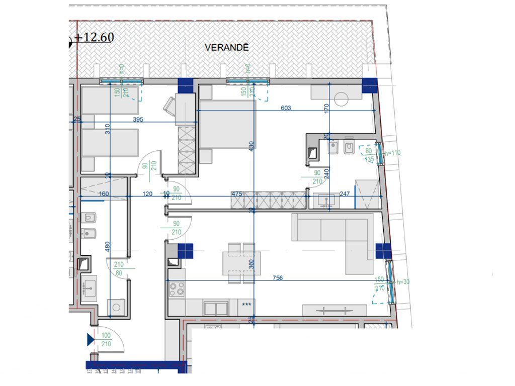 Shitet Apartament 2+1 – 109.74 m²  Totale