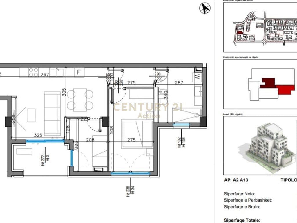 SHESIM APARTAMENT 2+1, KOMPLEKSI VILLAGE SQUARE -DHERMI!MUNDESI PAGESE ME TRI KESTE!!!