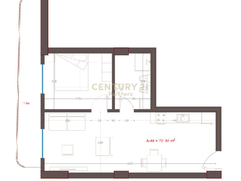 SHITET APARTAMENT 1+1 NE GOLEM