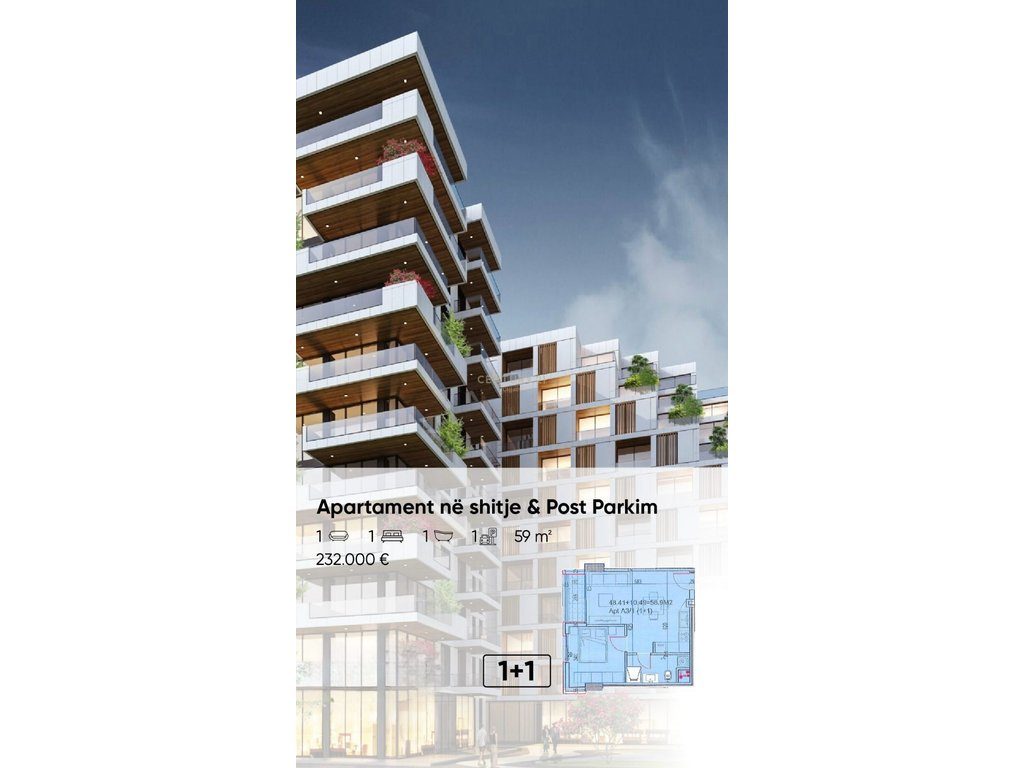 Shitet Apartament Luxury 1+1+ Post Parkimi ne Lungomare, Matrix Resort
