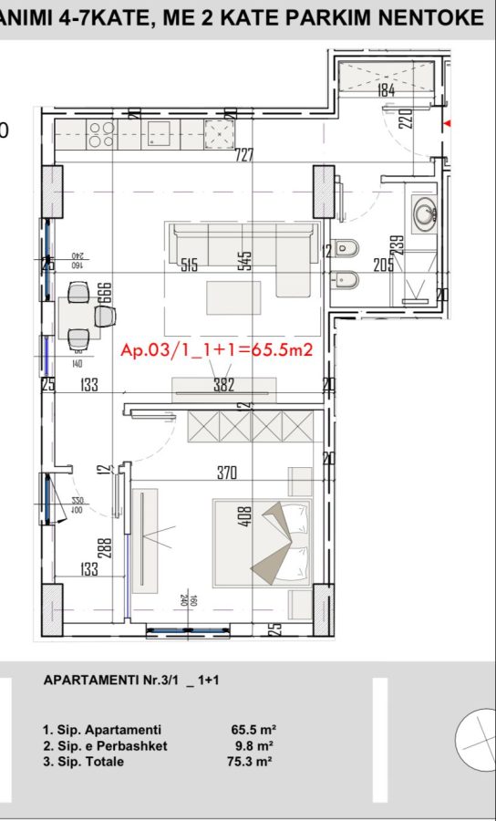 Apartament 1+1 ne Paskuqan!