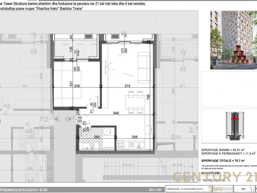 OKAZION! APARTAMENT 1+1 PER SHITJE NE FILIGREE TOWER (Kati 16)