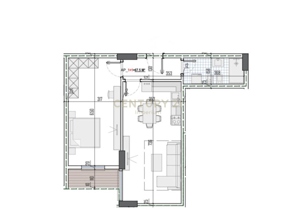 Shesim apartament 1+1 në Paskuqan, pranë Bulevardit të Ri.