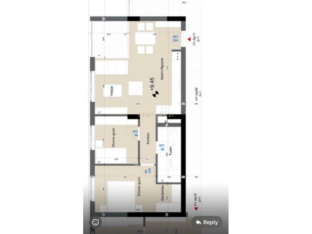 Apartament 2+1 per shitje tek Porto Lalzi!