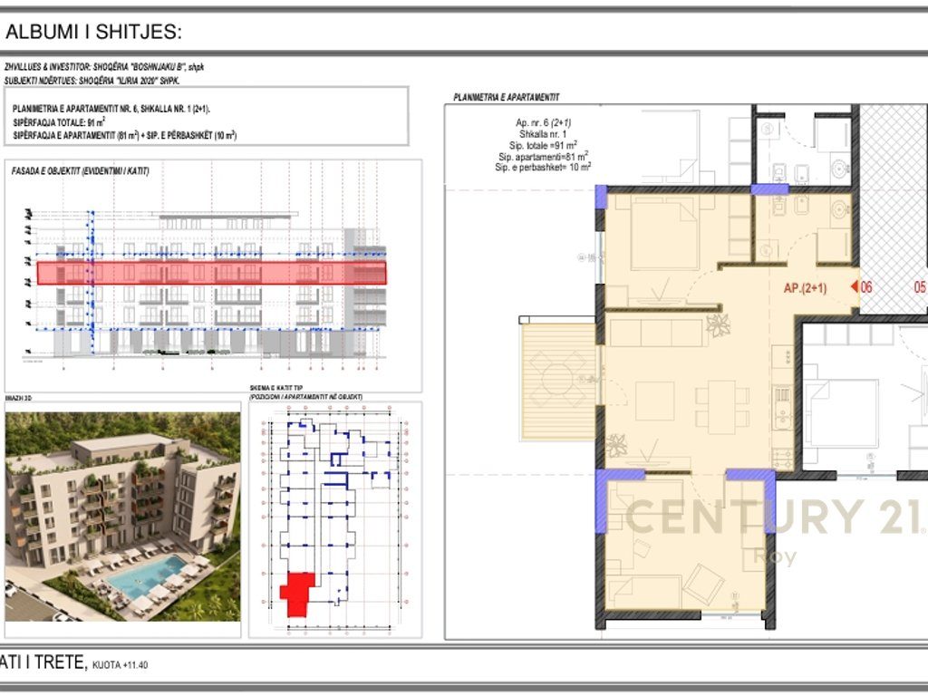SHITET APARTAMENT 2+1 NE NDERTIM TE RI, MALI I ROBIT !