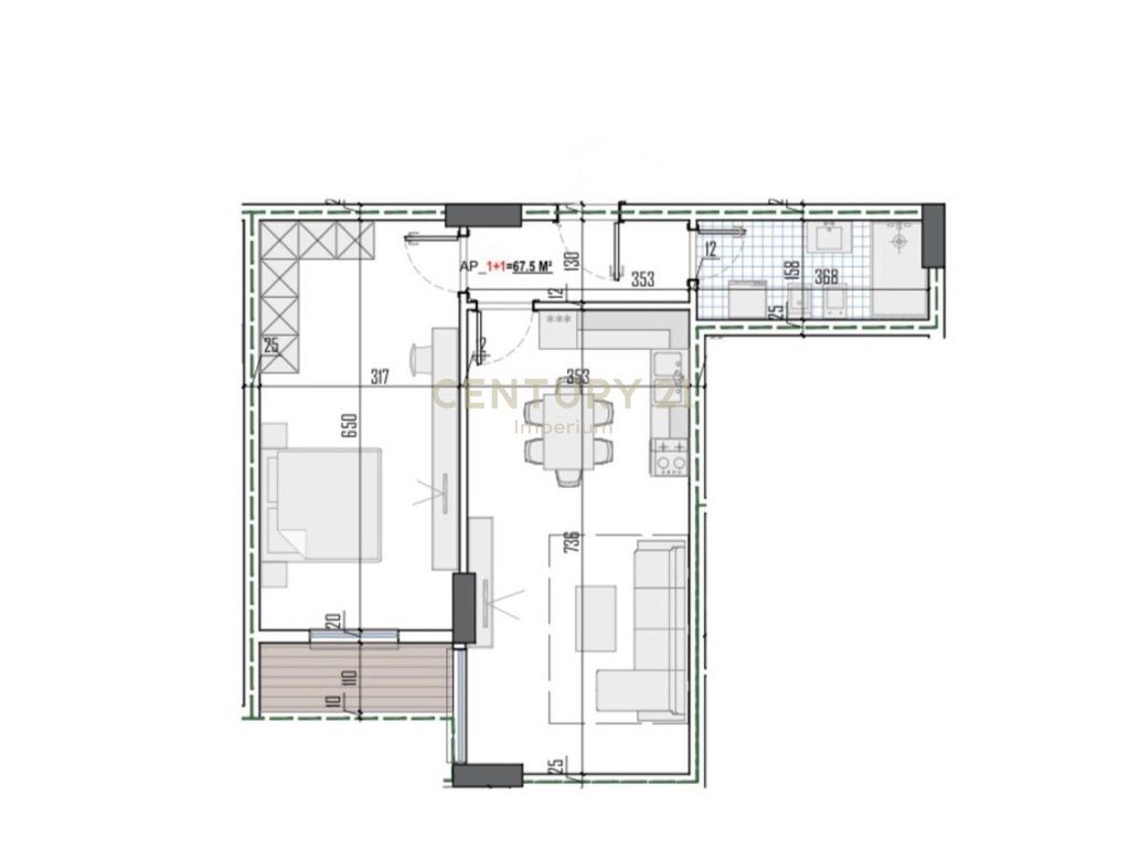 Shesim apartament 1+1 në Paskuqan, pranë Bulevardit të Ri.