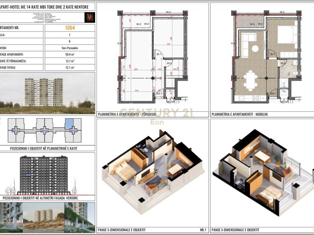 EKSKLUZIVE!! SHITET APARTAMENT 1+1, PAMJE DETI THREE GARDENS RESIDENCE QERRET!