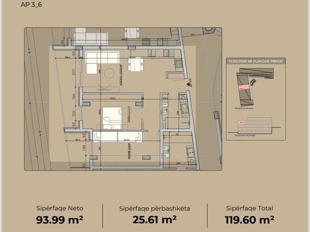 Apartament 1+1  për shitje në SeeHëna Residence- Mjull Bathore!