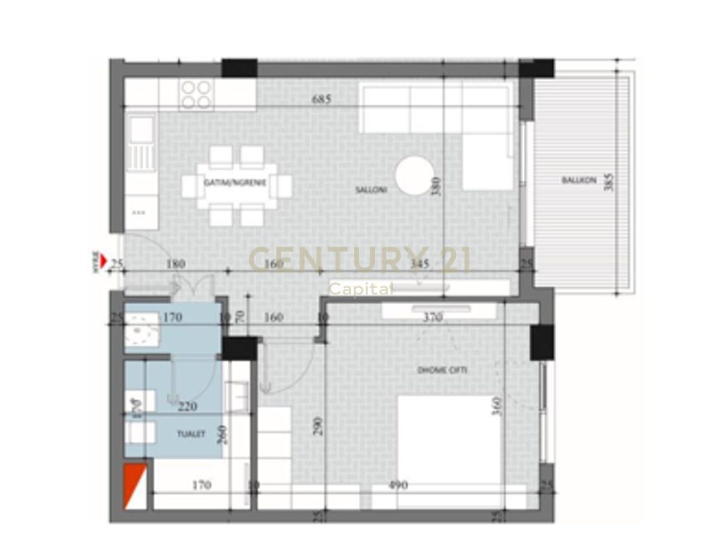 Shesim apartament 1+1 te Diellon 2!