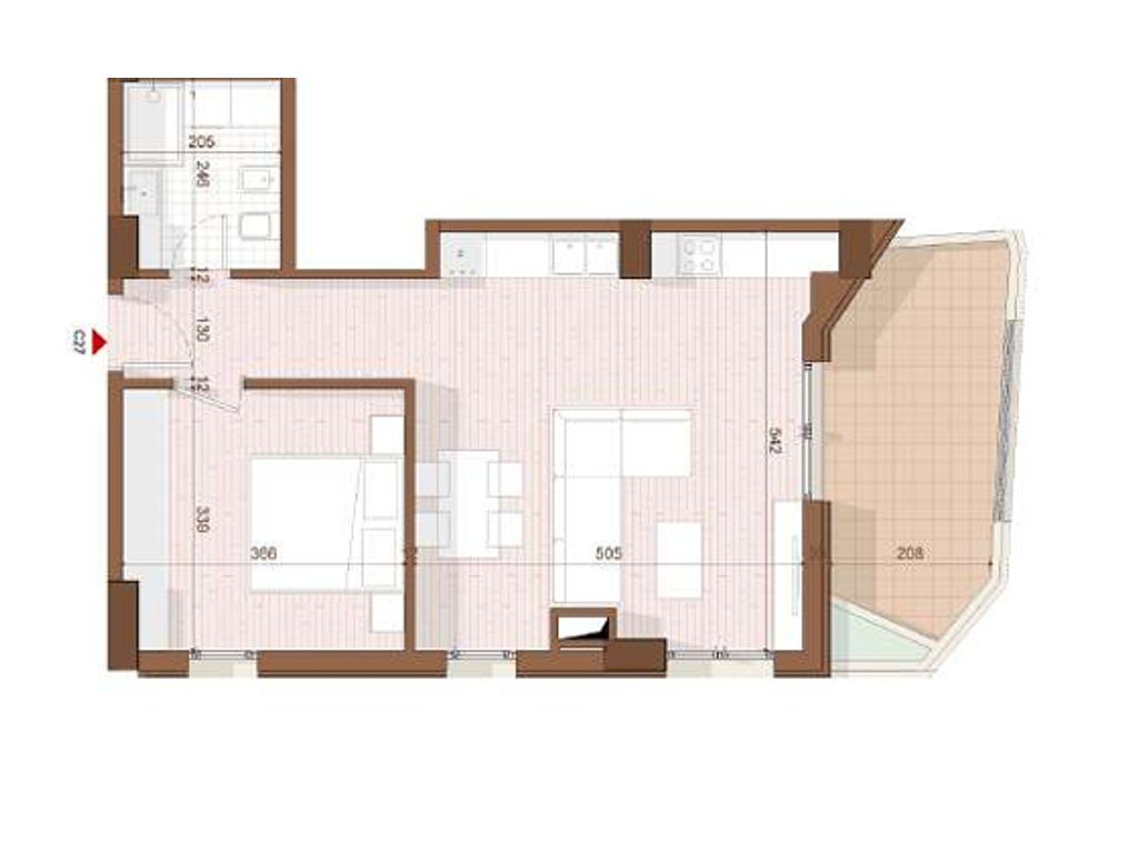 SHITET APARTAMENT 1+1+ VERANDE NE SHENGJIN