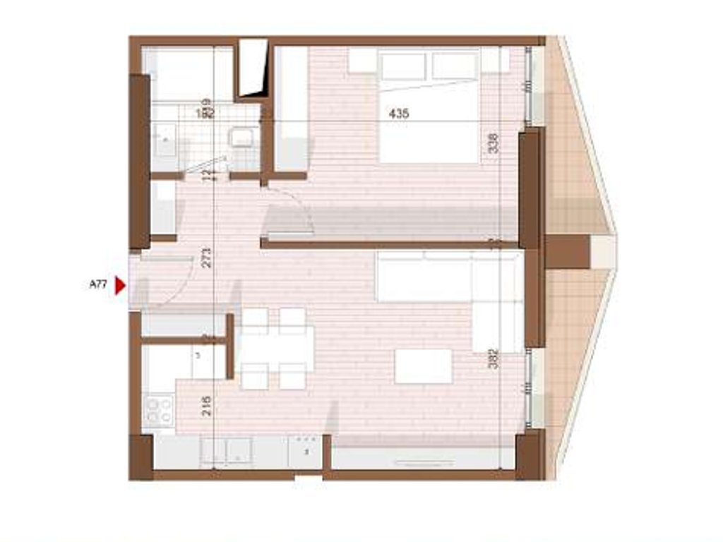 SHITET APARTAMENT 1+1 NE SHENGJIN