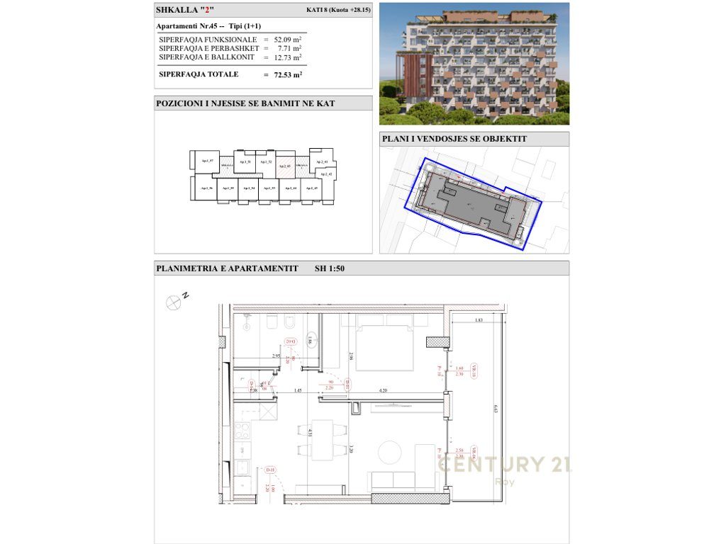 INVESTO PRANE DETIT, "ALMAR RESIDENCE" , APARTAMENTE 50 METRA LARG ME DETIN, MUNDESIA PAGESE ME KESTE !!! - Century 21 A...