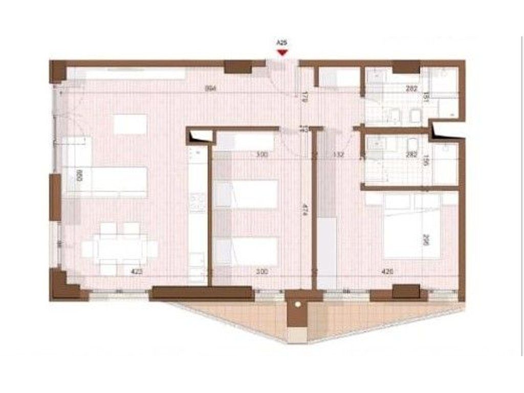 SHITET APARTAMENT 2+1+2 NE SHENGJIN