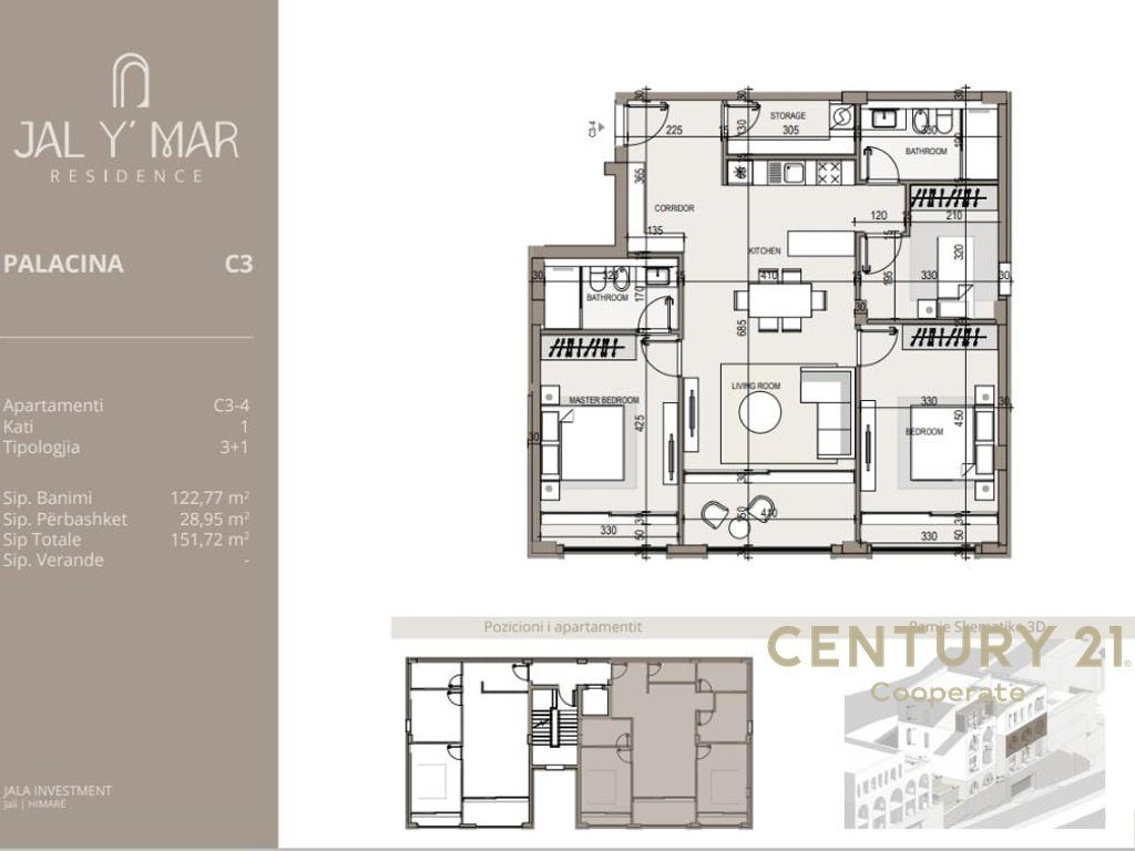 EKSKLUZIVE!!!
SHESIM APARTAMENT 3+1+2 ME PAMJE NGA DETI NE KOMPLEKSIN "JAL Y MAR "RESIDENCE.