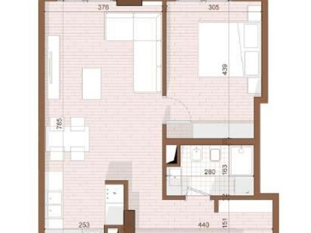 SHITET APARTAMENT 1+1 NE SHENGJIN