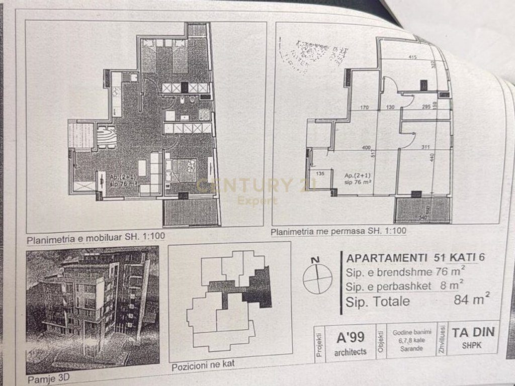 SARANDË, SHESIM APARTAMENT 2+1 NË PORTIN E LIMIONIT