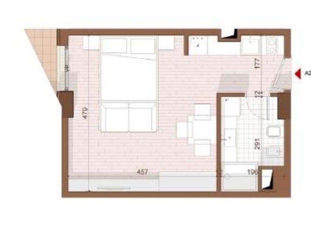 SHITET APARTAMENT 1+1 NE SHENGJIN