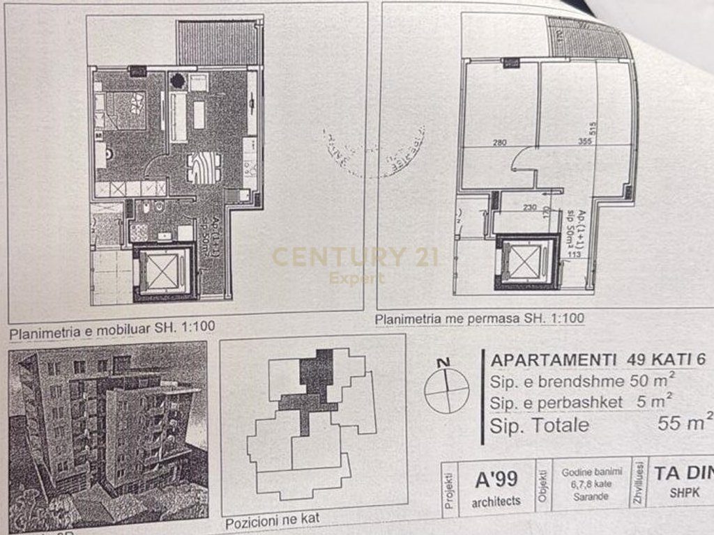 SARANDË, SHESIM APARTAMENT 1+1 NË PORTIN E LIMIONIT