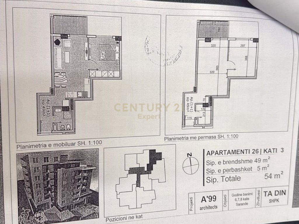 SARANDË, SHESIM APARTAMENT 1+1 NË PORTIN E LIMIONIT