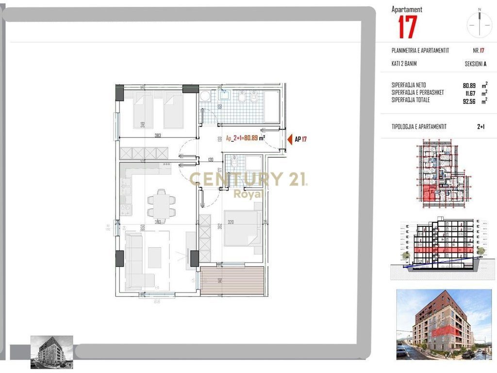 OKAZION! 1050 EURO/M2-APARTAMENT 2+1+2 PËR SHITJE NË PASKUQAN