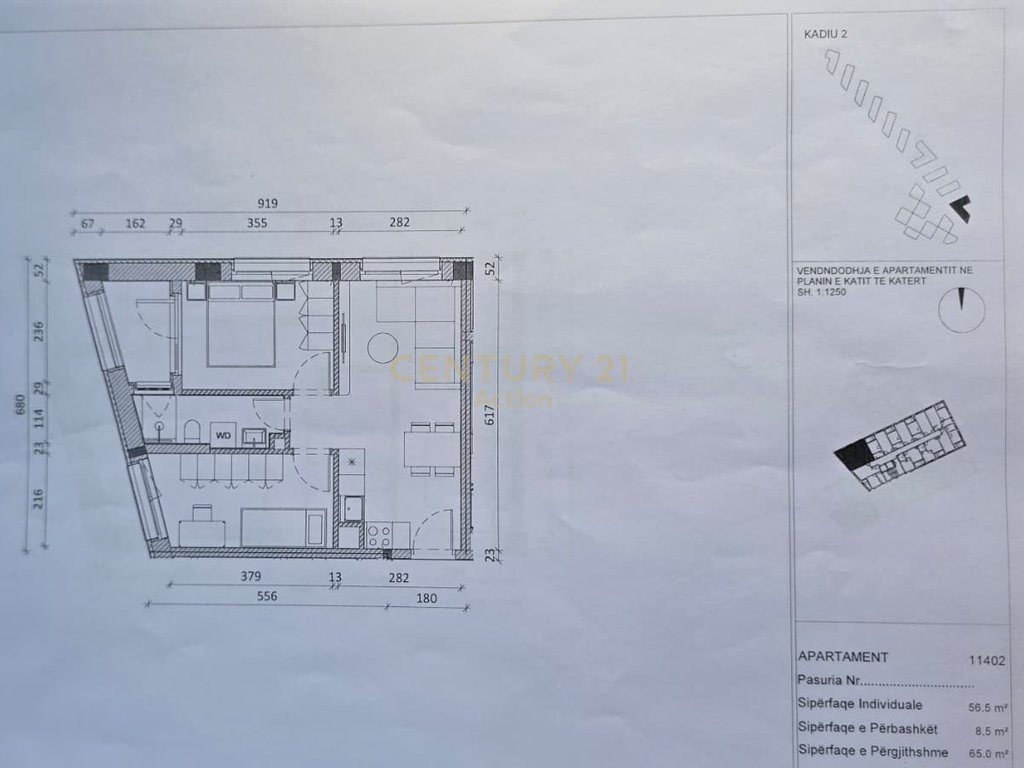 Shitet Apartament 1+1 te Kompleksi Kadiu